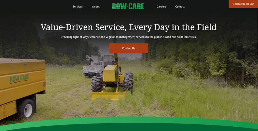 Rowcare Homepage