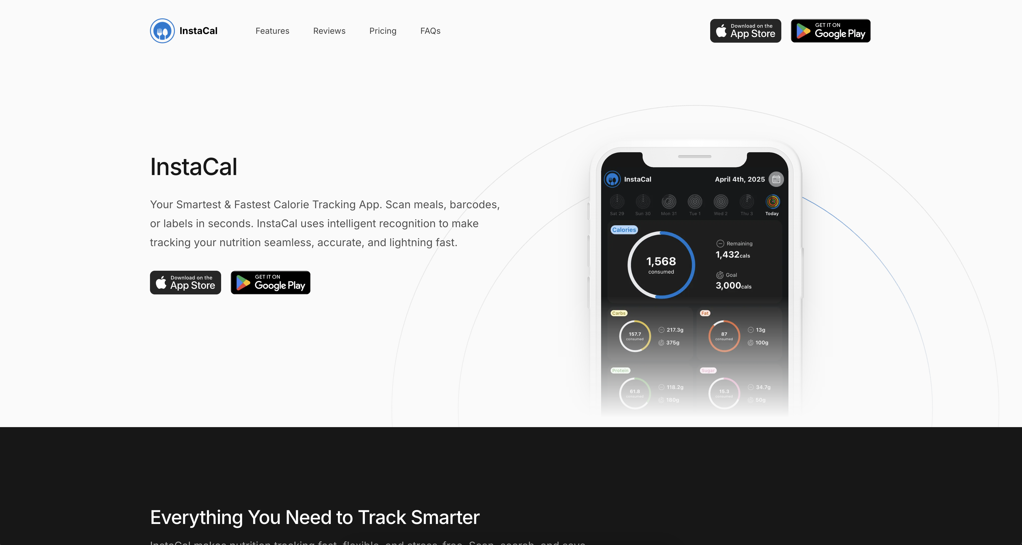InstaCal App Preview